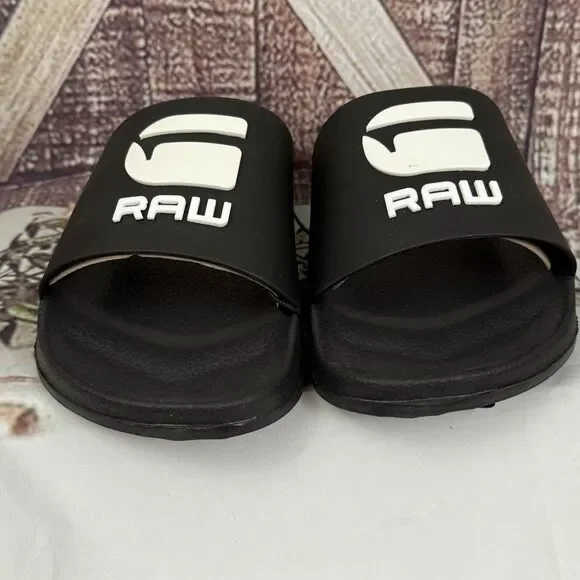 Comfy classic G-Star Raw womens Cart-III Slides Sandals Black/White lightweight - Picture 8 of 12